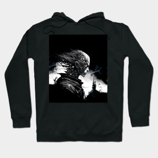 The Gatekeeper No. 1: The Guardian of the Gate. Defender of the Last City on a Dark Background Hoodie